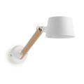 Muse wall light in beech wood and steel