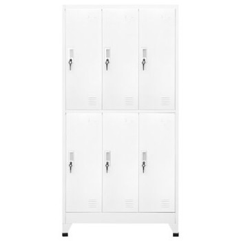 VidaXL Steel Lockable Cabinet with 6 Compartments 90x45x180 cm