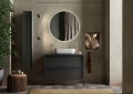 2-drawer bathroom cabinet with STEEL washbasin