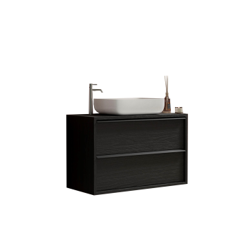 2-drawer bathroom cabinet with STEEL washbasin