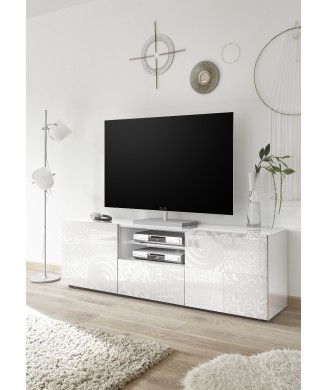 MIRO TV base unit 2 doors and 1 drawer 181x57x43 cm white