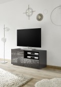 Small TV Stand 1 Door 1 Drawer MIRO Black