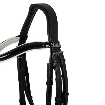 DRESSAGE BRIDLE WITH WHITE PADDING