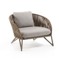 Brazie armchair in brown rope