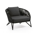 Brazie armchair in black rope