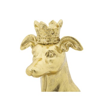 DOG W/GOLD CROWN