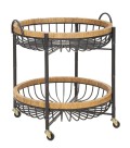 TROLLEY WITH DOUBLE BASKET CEBU WITH WHEELS