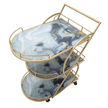 MARBLE GLASS MIX TROLLEY