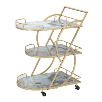 MARBLE GLASS MIX TROLLEY