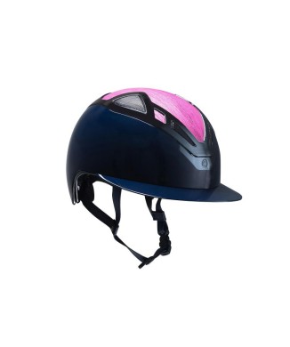 APEX WOOD LADY HELMET BLUE NAVY GLOSSY PINK