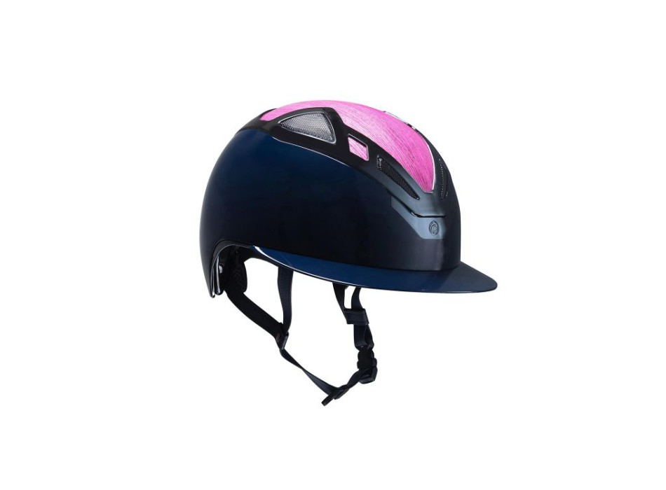 APEX WOOD LADY HELMET BLUE NAVY GLOSSY PINK