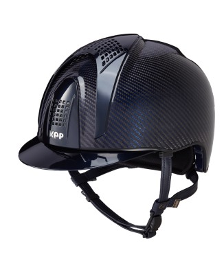 E-LIGHT CARBON HELMET BLUE AND GLOSSY BLACK, METALLIC BLUE VISOR AND 3 METALLIC BLUE INSERTS