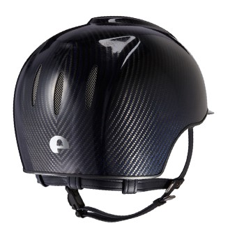 E-LIGHT CARBON HELMET BLUE AND GLOSSY BLACK / METALLIC BLUE VISOR AND STAINLESS STEEL GRILLE