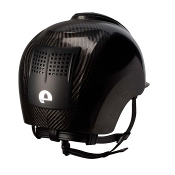 E-LIGHT CARBON HELMET GLOSSY BLACK WITH MATT BLACK VISOR AND 2 MATT BLACK PAD