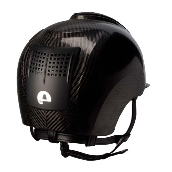 E-LIGHT CARBON HELMET GLOSSY BLACK WITH MATT BLACK VISOR AND 3 MATT BLACK BOLTS