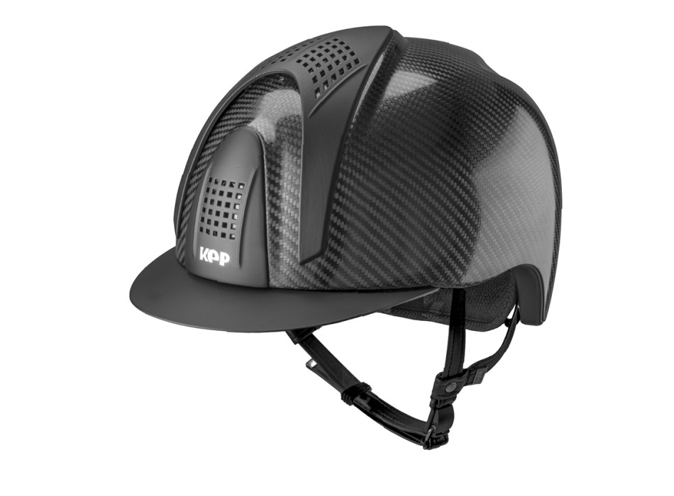 E-LIGHT CARBON HELMET GLOSSY BLACK WITH MATT BLACK VISOR AND 3 MATT BLACK BOLTS