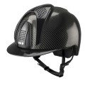 E-LIGHT CARBON HELMET GLOSSY BLACK WITH METALLIC BLACK VISOR AND 3 METALLIC BLACK BOLTS