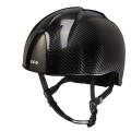 E-LIGHT CARBON HELMET GLOSSY BLACK WITHOUT VISOR / STAINLESS STEEL GRID / STANDARD STRAP