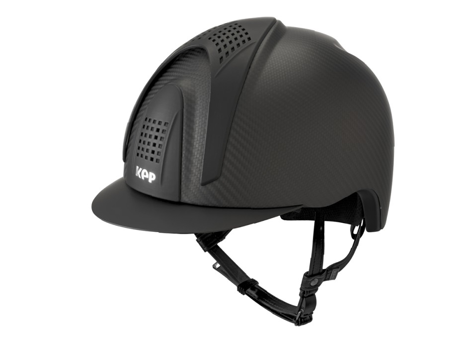 E-LIGHT CARBON HELMET MATT BLACK WITH MATT BLACK VISOR AND 3 MATT BLACK BOLTS