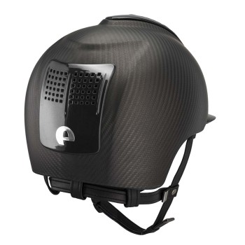 E-LIGHT CARBON HELMET MATT BLACK WITH METALLIC BLACK VISOR AND 2 METALLIC BLACK PAD