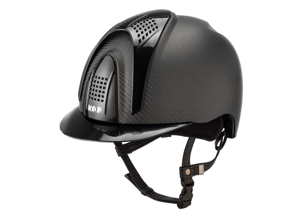 E-LIGHT CARBON HELMET MATT BLACK WITH METALLIC BLACK VISOR AND 3 METALLIC BLACK BOLTS