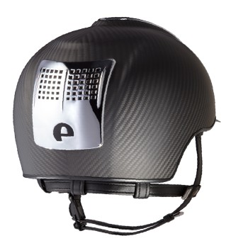 E-LIGHT CARBON HELMET MATT BLACK / MATT BLACK VISOR AND 3 SILVER INSERTS