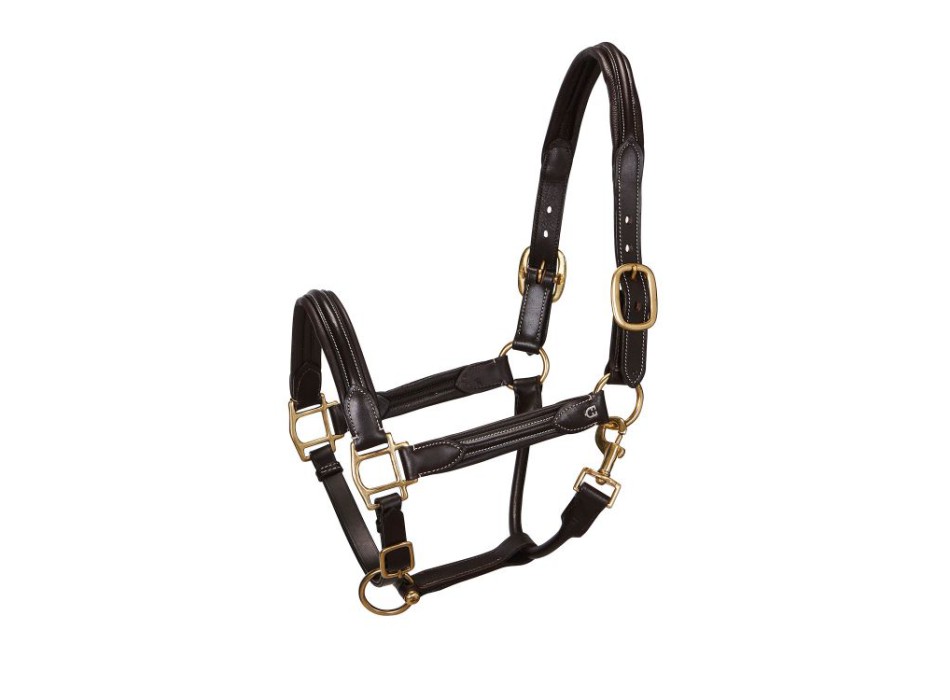 SOFT LEATHER HALTER WITH RESISTANT BUCKLES