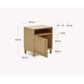 Beyla wooden bedside table LA FORMA