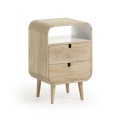 Georg bedside table 40 x 60, 5 cm natural and white mango natural white