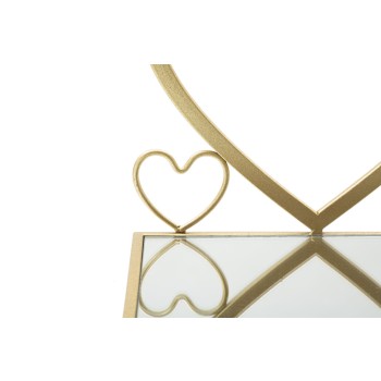 PAIR OF HEARTS SHELF BEDSIDE TABLE