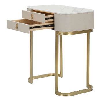 BEAUTY CONSOLE WITH 2 DRAWERS