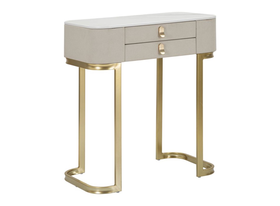 BEAUTY CONSOLE WITH 2 DRAWERS