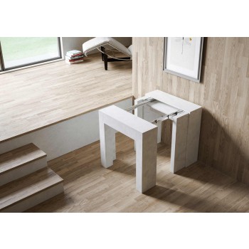 Allin Console - Extendable console 78x47/299 cm Allin Spatulated White