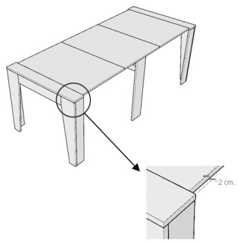 Anea Console - Extendable console 90x25/211 cm Anea White Ash