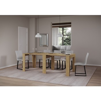 Anea Console - Extendable console 90x25/211 cm Anea White Ash