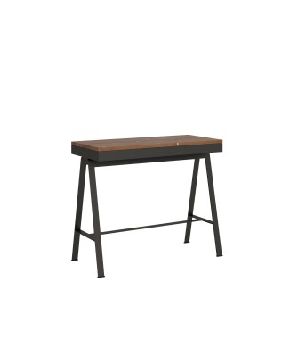 Console Evolution Bench Anthracite frame - Extendable console 90x40/290 cm Evolution Bench Stained Fir Anthracite frame