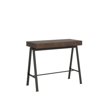 Console Bench Anthracite frame - Extendable console 90x40/196 cm Banco Small White Ash Anthracite frame