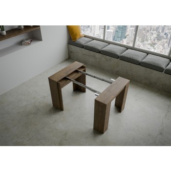 Basic Console - Extendable console 90x48/204 cm Basic Small White Ash