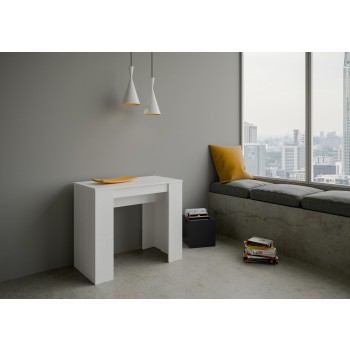 Basic Console - Extendable console 90x48/204 cm Basic Small White Ash