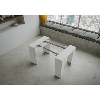 Basic Console - Extendable console 90x48/204 cm Basic Small White Ash