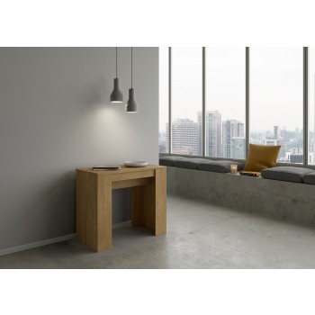 Basic Console - Extendable console 90x48/204 cm Basic Small White Ash