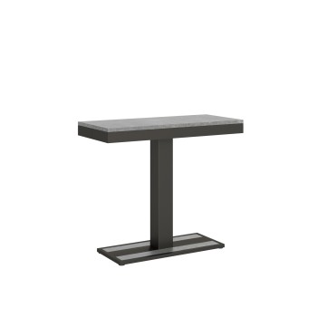 Capital Evolution console Anthracite frame - Extendable console 90x40/196 cm Capital Small Evolution Oak Natura Anthracite frame