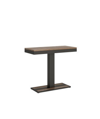 Capital Evolution console Anthracite frame - Extendable console 90x40/196 cm Capital Small Evolution Oak Natura Anthracite frame