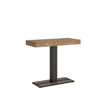 Capital console Anthracite frame - Extendable console 90x40/300 cm Capital Premium Oak Natura Anthracite frame