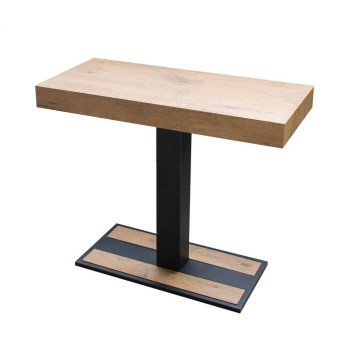 Capital console Anthracite frame - Extendable console 90x40/300 cm Capital Premium Oak Natura Anthracite frame