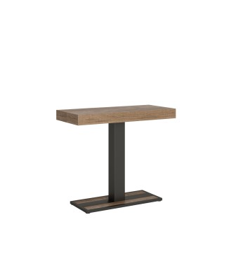 Capital console Anthracite frame - Extendable console 90x40/300 cm Capital Premium Oak Natura Anthracite frame