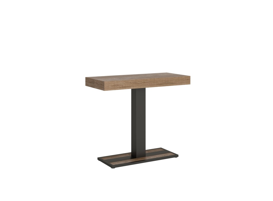 Capital console Anthracite frame - Extendable console 90x40/300 cm Capital Premium Oak Natura Anthracite frame