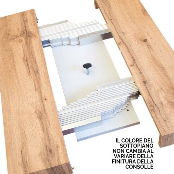 Diago Console with White frame - Extendable console 90x40/196 cm Diago Small White Ash with White frame