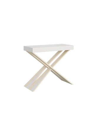 Diago Console with White frame - Extendable console 90x40/196 cm Diago Small White Ash with White frame