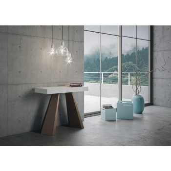 Diamante Console with Bear frame - Extendable console 90x40/196 cm Diamante Small White Ash with Bear frame